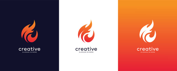 flame, initial letter O fire  vector design logo inspiration template	