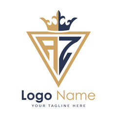 Initial monogram with triangle shape creative letter logo
