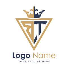 Initial monogram with triangle shape creative letter logo
