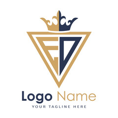 Initial monogram with triangle shape creative letter logo