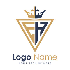 Initial monogram with triangle shape creative letter logo