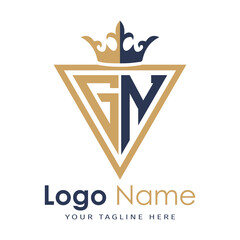 Initial monogram with triangle shape creative letter logo