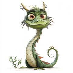 Fototapeta premium green dragon cartoon