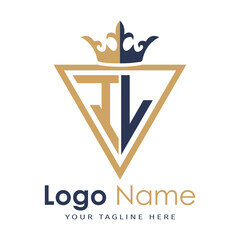 Initial monogram with triangle shape creative letter logo