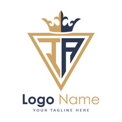 Initial monogram with triangle shape creative letter logo