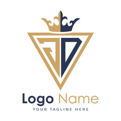 Initial monogram with triangle shape creative letter logo