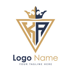 Initial monogram with triangle shape creative letter logo