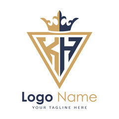 Initial monogram with triangle shape creative letter logo