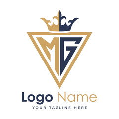 Initial monogram with triangle shape creative letter logo