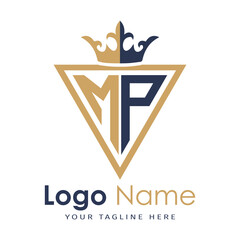 Initial monogram with triangle shape creative letter logo