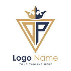 Initial monogram with triangle shape creative letter logo