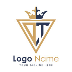Initial monogram with triangle shape creative letter logo