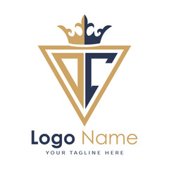 Initial monogram with triangle shape creative letter logo