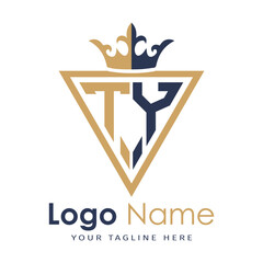 Initial monogram with triangle shape creative letter logo