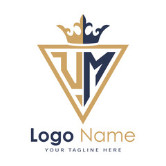Initial monogram with triangle shape creative letter logo