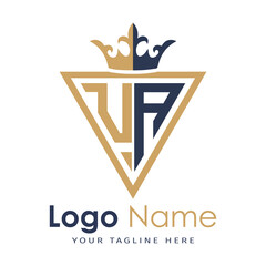 Initial monogram with triangle shape creative letter logo