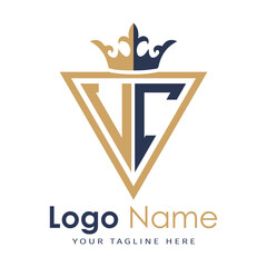 Initial monogram with triangle shape creative letter logo