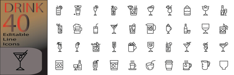 Icons Drink set cannot be edited already expanded and merged