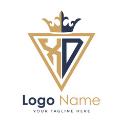 Initial monogram with triangle shape creative letter logo