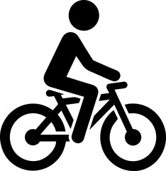 Obraz premium Bicycle - Cyclist Icon in Silhouette Style