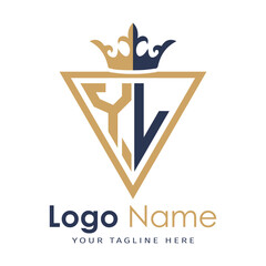 Initial monogram with triangle shape creative letter logo