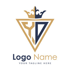 Initial monogram with triangle shape creative letter logo