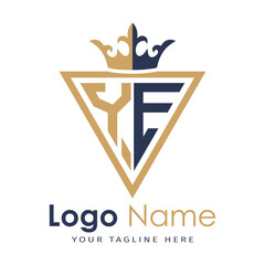 Initial monogram with triangle shape creative letter logo