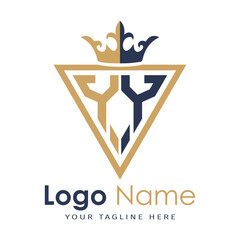 Initial monogram with triangle shape creative letter logo