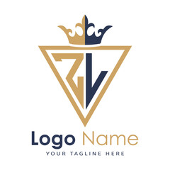 Initial monogram with triangle shape creative letter logo