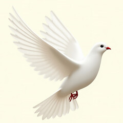 Obraz premium A dove in flight, delicate and exquisite. illustrator