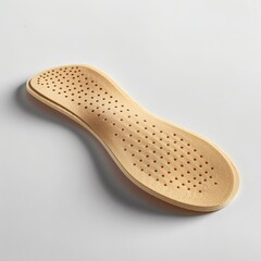 Orthopedic insoles with anatomical shape on white background