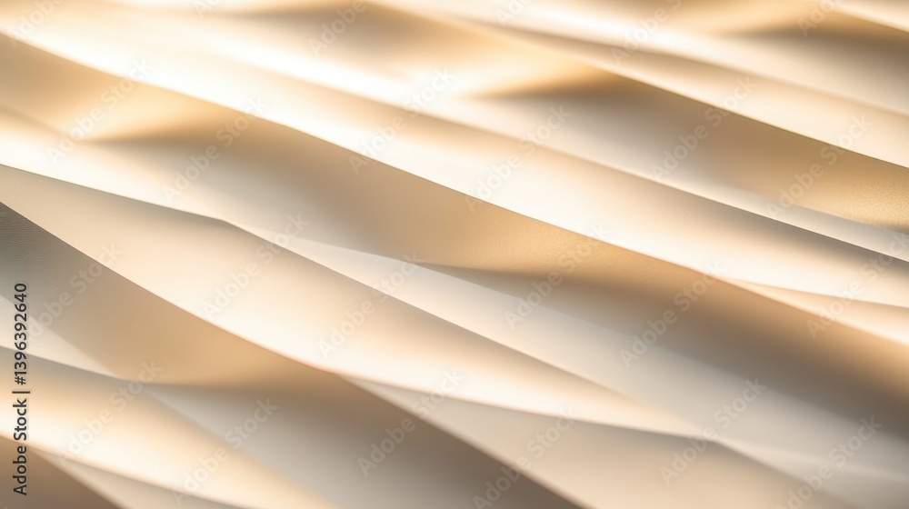 Poster softly illuminated fabric folds creating a serene and elegant texture in a minimalist setting