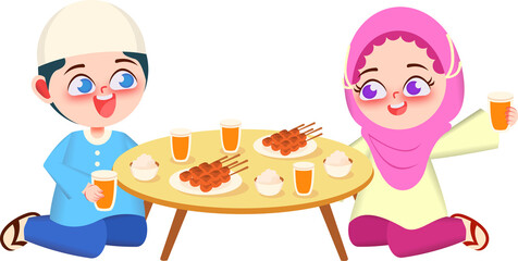 Muslim Character Illustration