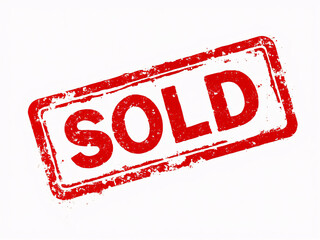 sold rubber stamp, grunge