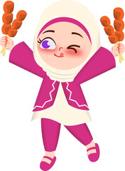 Muslim Character Illustration