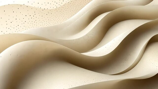 Abstract flowing beige waves