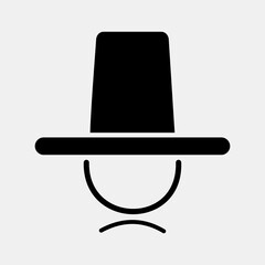 Icon hat. South Korea elements. Icons in glyph style. Good for prints, posters, logo, advertisement, infographics, etc.