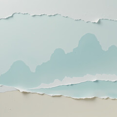 Torn Paper Reveals Pastel Sky Landscape