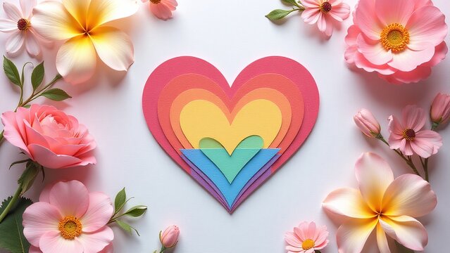 Pride journal sketch for school children. Doodle illustrations of rainbow sections, affirming prompts, and inclusive icons on pages.