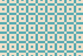 Seamless pattern with blue squares on a light blue background. Vector illustration