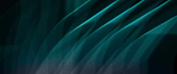 green and grey abstract wave background with halftone texture 