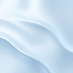 Blue silk satin fabric displays a soft, smooth texture with elegant waves, suggesting a luxurious and flowing material