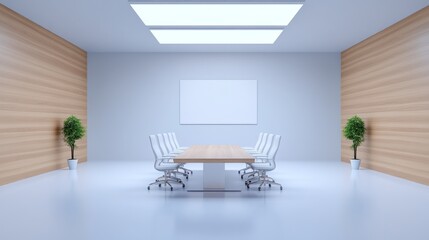 Fototapeta premium Modern Minimalist Conference Room Interior Design