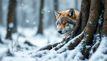 Fototapeta premium ファンタジーストーリー（雪どけを待ちきれない動物たち）