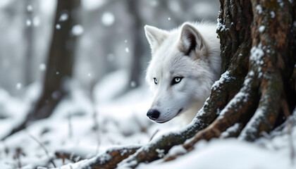 Obraz premium ファンタジーストーリー（雪どけを待ちきれない動物たち）