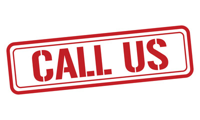 CALL US red stamp text vector, rubber stamp