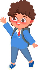 Illustration of School Children