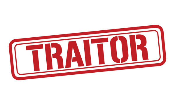 TRAITOR red stamp text vector, rubber stamp