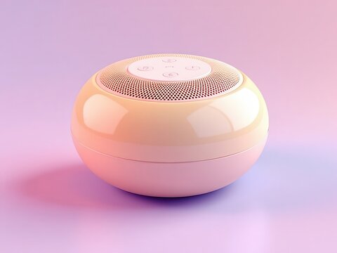 Futuristic Portable Sound Machine or Bluetooth Speaker 3D Render