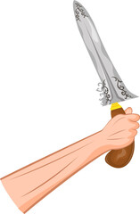 Illustration of Traditional Keris
